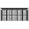 vidaXL Outdoor-Hundezwinger mit Dach Stahl 9,22 m&sup2;
