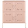 vidaXL Sideboard Rosa 68x39x79 cm Stahl