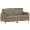 vidaXL 2-Sitzer-Sofa mit Kissen Taupe 140 cm Stoff