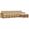 vidaXL Outdoor-Sofagarnitur 5 Stk. Natur und Beige