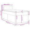 vidaXL Boxspringbett mit Matratze Taupe 80x200 cm Stoff