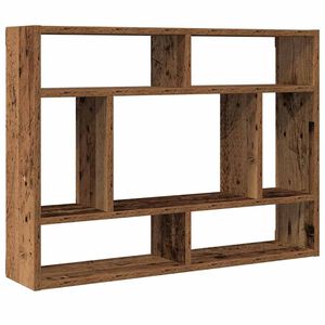 vidaXL Wandregal Altholz-Optik 75x16x55 cm Holzwerkstoff