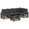 vidaXL Gartensofa-set 6 stk. Grau und Dunkelgrau Poly-Rattan