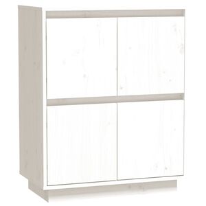 vidaXL Sideboard Wei&szlig; 60x34x75 cm Massivholz Kiefer