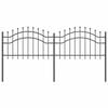 vidaXL Gartenzaun WOERDEN 240 x 115 cm Pulverbeschichteter Stahl Grau