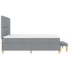 vidaXL Boxspringbett mit Matratze Hellgrau 180 x 200 cm Stoff