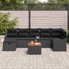 vidaXL Gartensofa-set mit Kissen 8 pcs Schwarz Poly-Rattan