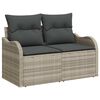 vidaXL Garten-Sofa-Set mit Kissen 8 pcs Hellgrau und Dunkelgrau