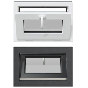 vidaXL Kellerfenster RISOR 60 x 40 cm PVC und Glas Anthrazit
