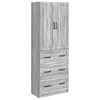 vidaXL Schrankset 2 Stk. 66 x 34,5 x 87 cm Holzwerkstoff Grau Sonoma