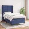 vidaXL Boxspringbett mit Matratze Blau 80x200 cm Stoff