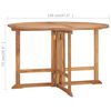 vidaXL Garten-Esstisch Klappbar 120x120x75 cm Massivholz Teak