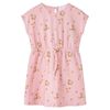 vidaXL Kinderkleid mit Taillenband Hellorange 116