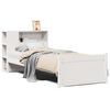 vidaXL Massivholzbett mit Regal ohne Matratze Wei&szlig; 75x190 cm Kiefer
