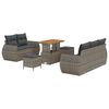 vidaXL Gartensofa-set 8 pcs Grau Poly-Rattan
