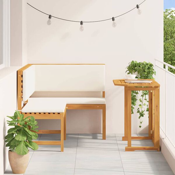 vidaXL Gartenbänke Set 2 pcs Braun Massivholz Akazie