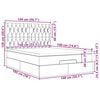 vidaXL Ottoman-Bett mit Matratze Taupe 140x190 cm Stoff
