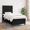 vidaXL Boxspringbett mit Matratze Schwarz 90x190 cm Stoff
