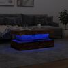 vidaXL Couchtisch mit LED-Leuchten Altholz-Optik 90x50x40 cm