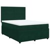 vidaXL Boxspringbett mit Matratze Dunkelgr&uuml;n 160x200 cm Samt