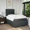 vidaXL Boxspringbett mit Matratze Dunkelgrau 120x190 cm Stoff