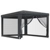 vidaXL Partyzelt mit 4 Mesh-Seitenw&auml;nden Anthrazit 3x4 m HDPE