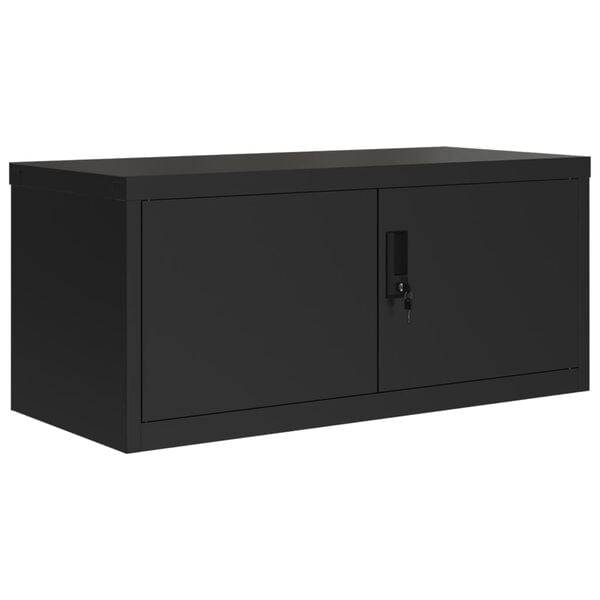 vidaXL Aktenschrank Schwarz 90x40x180 cm Stahl