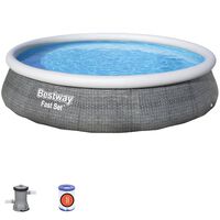 Bestway Fast Set Aufblasbares Pool-Set mit Pumpe 396x84 cm