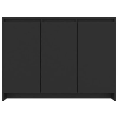 vidaXL Sideboard Schwarz 102x33x75 cm Holzwerkstoff