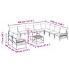 vidaXL Garten-Sofa-Set 11 pcs Anthrazit Stahl