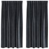 vidaXL Verdunkelungsvorhänge 2 pcs Dunkelgrau 140 x 175 cm Samt
