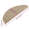 vidaXL Stufenmatten 15 Stk. 65x21x4 cm Dunkelbeige Halbrund Groß