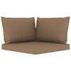 vidaXL 10-tlg. Garten-Lounge-Set mit Kissen in Taupe