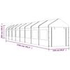 vidaXL Pavillon mit Dach Wei&szlig; 17,84x2,28x2,69 m Polyethylen