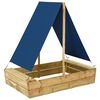 vidaXL Sandkasten mit Dach 80x60x97,5 cm Impr&auml;gniertes Kiefernholz