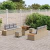 vidaXL Gartensofa-set 9 pcs Beige Poly-Rattan