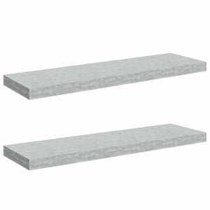 vidaXL Schweberegale 2 Stk. Betongrau 80x23,5x3,8 cm MDF