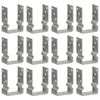 vidaXL Zaunanker 12 St&uuml;ck Silber 10x6x15 cm Verzinkter Stahl
