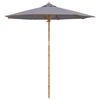 vidaXL Garten-Sonnenschirm Dunkelgrau &Oslash; 240 x 260 cm Bambus