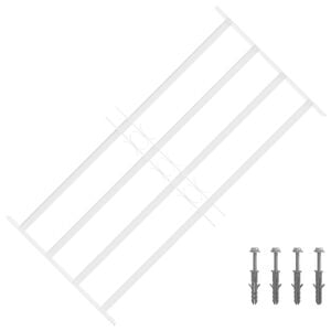 vidaXL Sicherheitsgitter f&uuml;r Fenster mit 4 Querstangen 63-114 cm