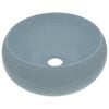 vidaXL Luxuri&ouml;ses Waschbecken Rund Matt Hellblau 40x15 cm Keramik