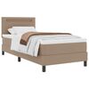 vidaXL Boxspringbett mit Matratze Cappuccino 90 x 200 cm Kunstleder