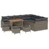 vidaXL Garten-Sofa-Set 13 Stk. 12-Sitzanzahl Grau