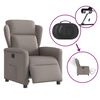 vidaXL Relaxsessel Elektrisch Taupe Stoff