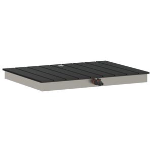 vidaXL Garten Boden Dusche WPC und Edelstahl 201 Anthrazit
