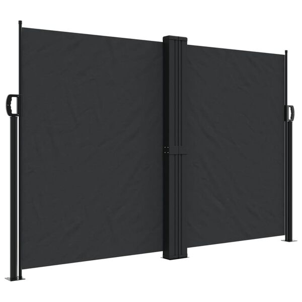 vidaXL Seitenmarkise Ausziehbar Schwarz 160x1200 cm