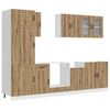 vidaXL 8-tlg. K&uuml;chenschrank-Set Kalmar Artisan-Eiche Holzwerkstoff