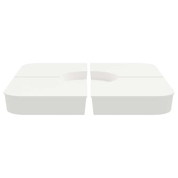 vidaXL 4-tlg. Kreuzfuß-Schirmständer-Set 100 kg PP