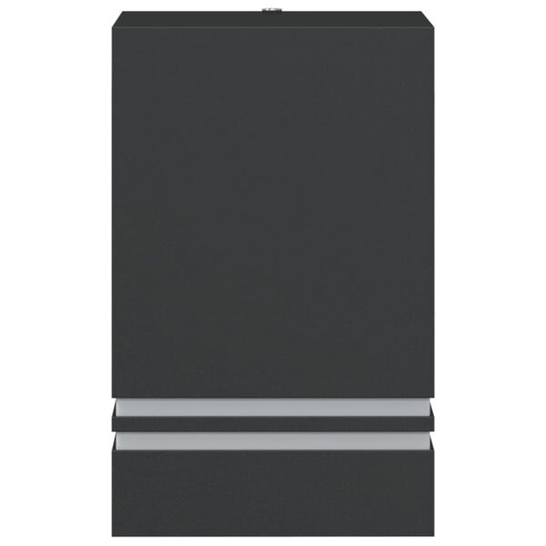 vidaXL Au&szlig;enwandleuchten 2 Stk. Schwarz Edelstahl