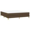 vidaXL Boxspringbett mit Matratze Dunkelbraun 160x200 cm Stoff